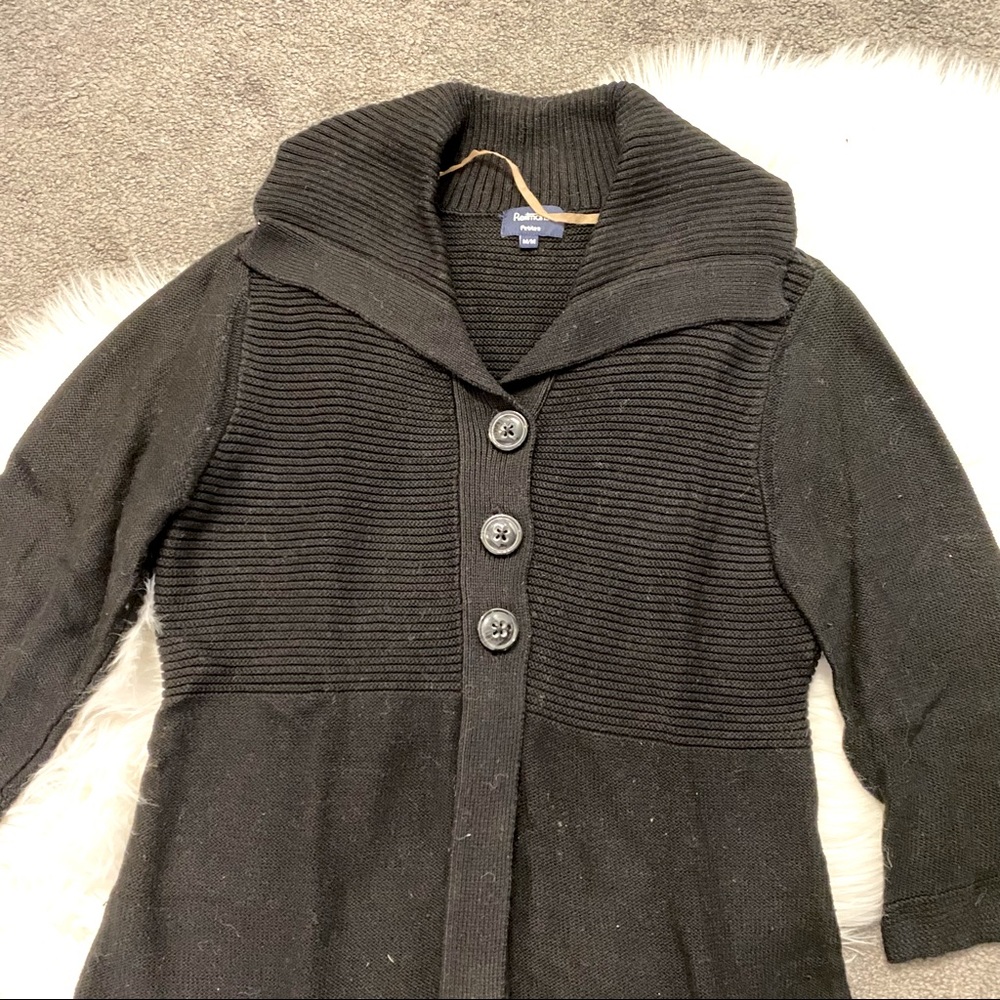 Black knit sweater cardigan - Picture 2 of 4